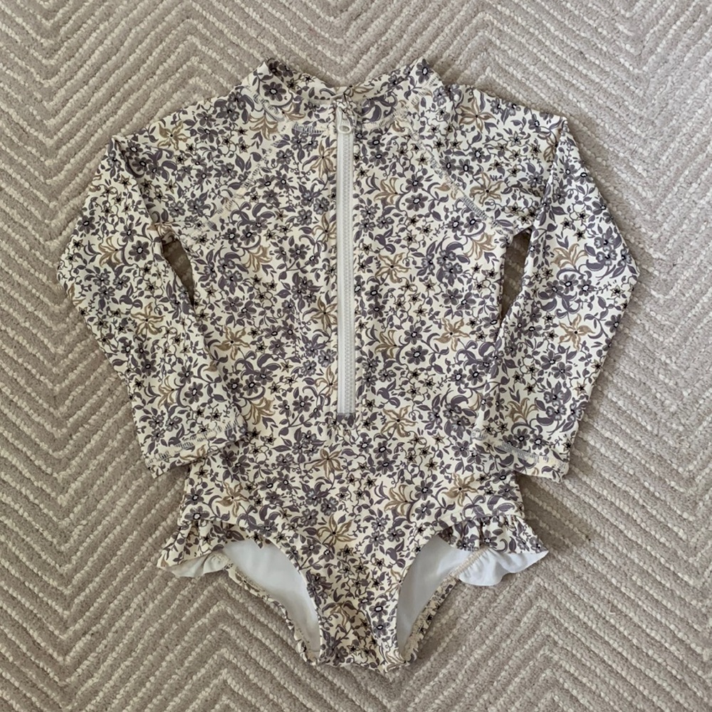 Rylee & Cru 18-24m Zippered Long Sleeve One Piece Swimsuit